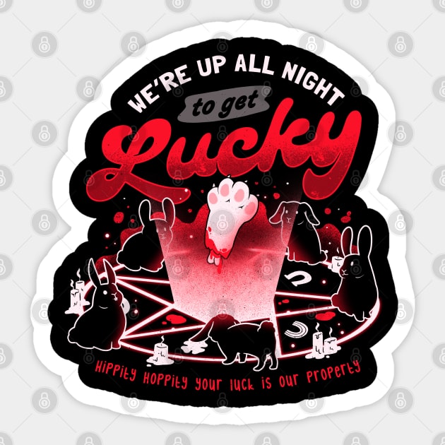 Lucky Ritual - Cute Evil Rabbit Music Gift Sticker by eduely